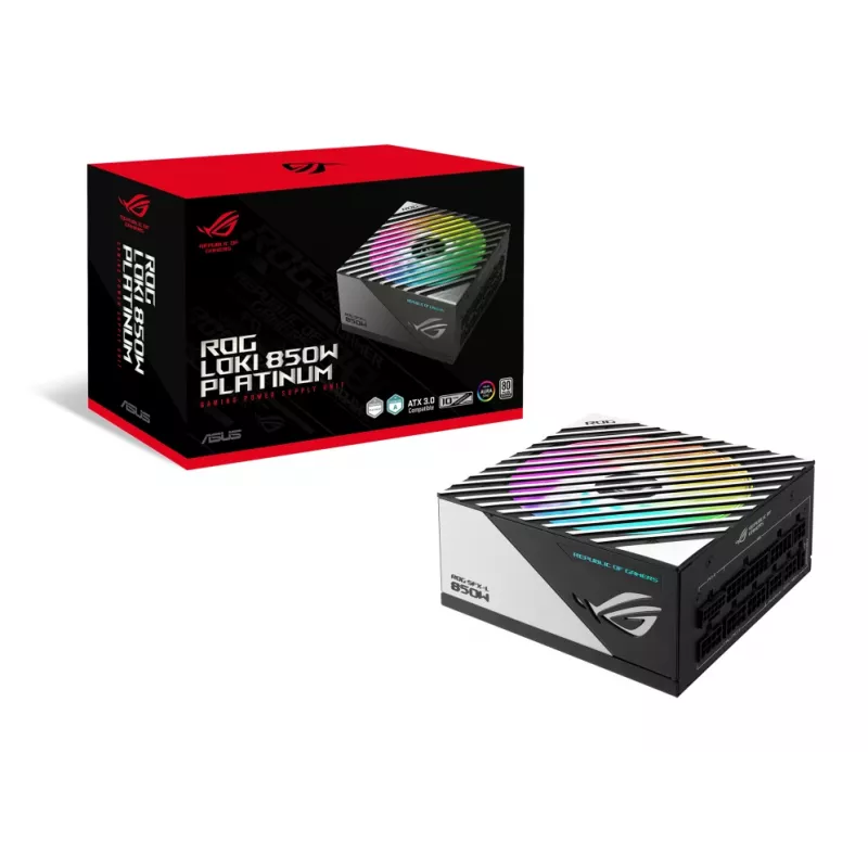ASUS ROG Loki SFX-L 850W Platinum virtalähde 24-pin ATX musta, hopea