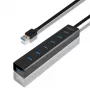 Axagon HUE-SA7BP 7x USB 3.0 ALU LATAUSKESKITIN musta sis. virtalähteen