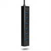 Axagon HUE-SA7BP 7x USB 3.0 ALU LATAUSKESKITIN musta sis. virtalähteen
