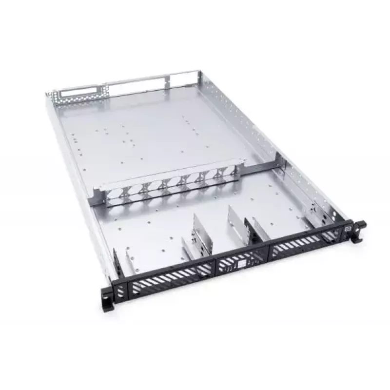 Alphacool ES 1U 19 tuuman palvelinkotelo, vesijäähdytysvalmis, Musta/Harmaa