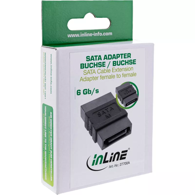 SATA-kaapelin jatkoadapteri naaras / naaras InLine 27700A