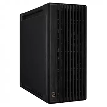 PC-kotelo ASUS ProArt PA602 Wood Edition Midi-tornikotelo musta — EATX-tuki, 45 cm GPU, 19 cm virtalähde/jäähdytin, 8 HDD-paikkaa, USB-C