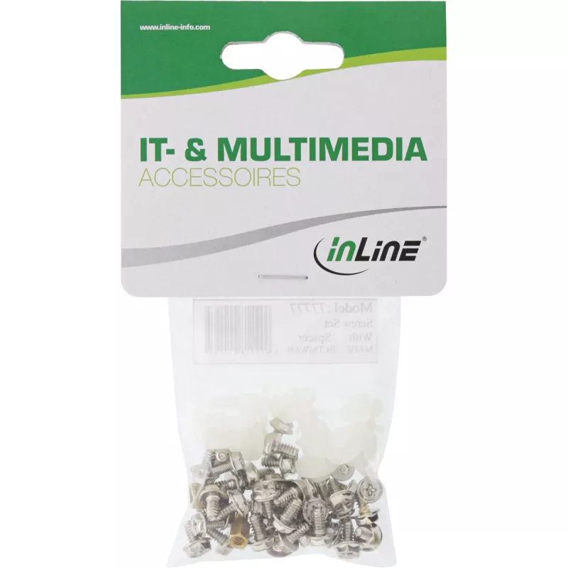 InLine IT / PC moniruuvissarja välilevyillä 48 kpl, metalli, muovi