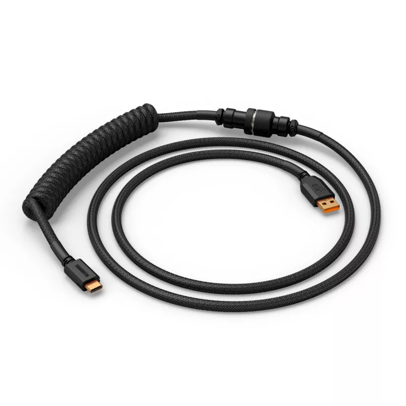 Glorious Gaming Glorious GMMK spiraalikaapeli Phantom musta, musta, 1,4 m, 1 kpl, Glorious Gaming, USB Type-A, USB Type-C, Aviator
