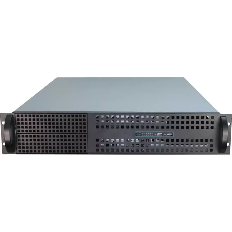 Palvelinkotelo Inter-Tech 2U-2129N Rack musta, hopea