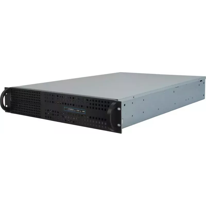 Palvelinkotelo Inter-Tech 2U-2129N Rack musta, hopea