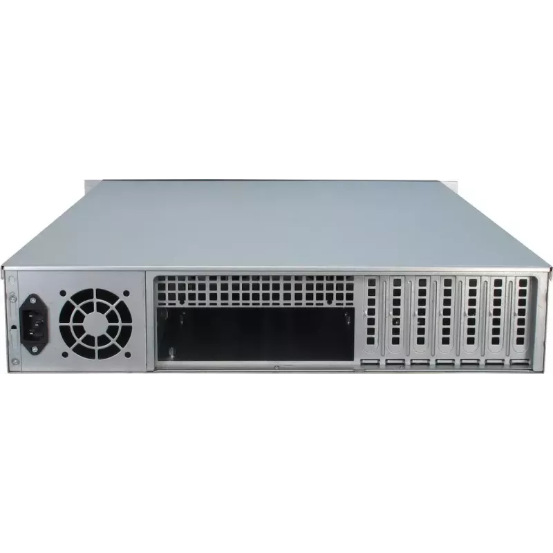 Palvelinkotelo Inter-Tech 2U-2129N Rack musta, hopea