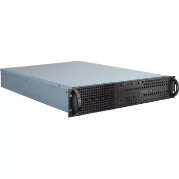 Palvelinkotelo Inter-Tech 2U-2129N Rack musta, hopea