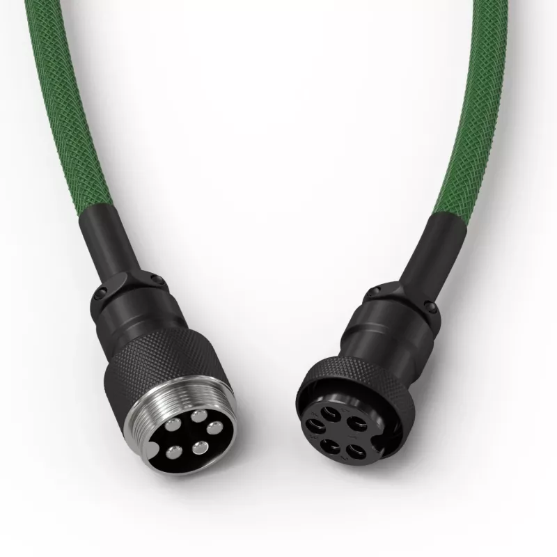 Glorious Gaming Glorious GMMK spiraalikaapeli Forest Rain, vihreä, 1,4 m, 1 kpl, Glorious Gaming, USB Type-A, USB Type-C, Aviator