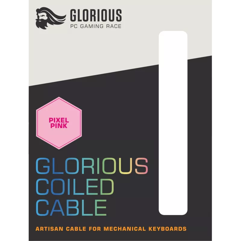Glorious Gaming spiraalikaapeli pinkki 1,37 m
