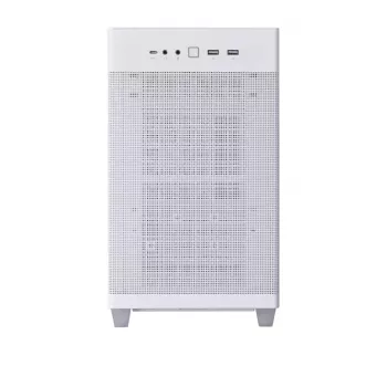 ASUS AP201 PRIME CASE TG WEISS -tietokonekotelo Mini Tower — micro ATX, karkaistu lasi, 3×3,5 tuuman paikkaa, 1×2,5 tuumaa, USB-A×2, USB-C×1