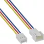 InLine tuuletinkaapelin jatkojohto 3-pin Molex uros/naaras pituus 0,60 m