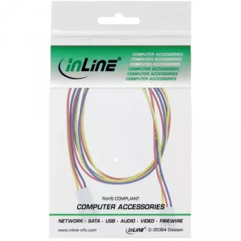InLine tuuletinkaapelin jatkojohto 3-pin Molex uros/naaras pituus 0,60 m
