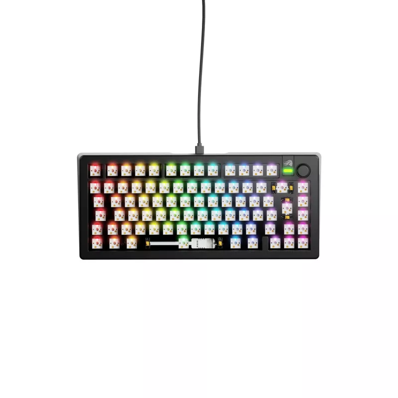Glorious Gaming GMMK 3 75% Barebones langallinen musta – ISO, 75%, langallinen, USB, RGB-LED, musta