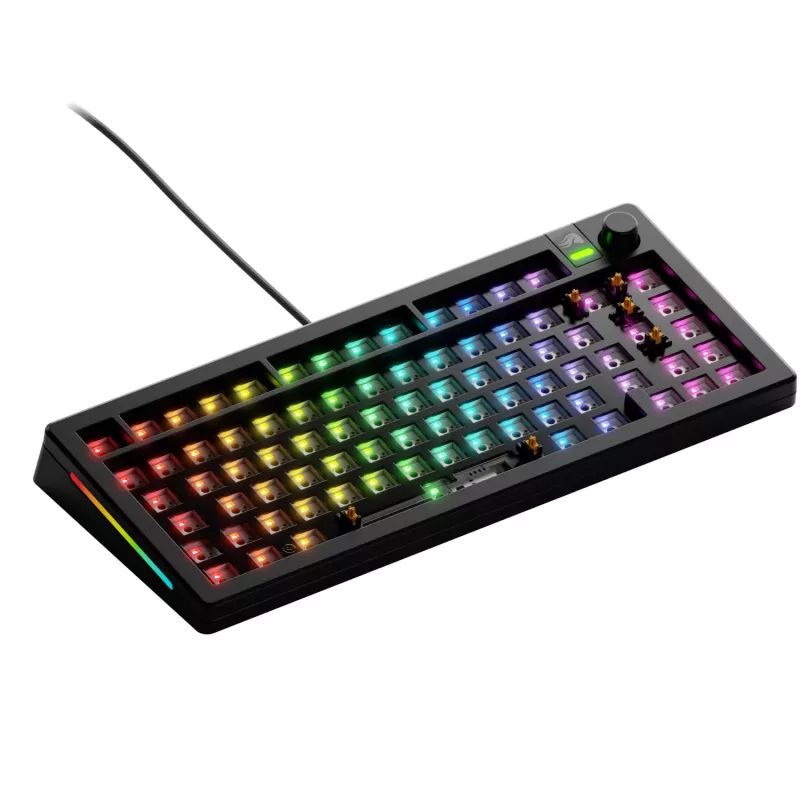 Glorious Gaming GMMK 3 75% Barebones langallinen musta – ISO, 75%, langallinen, USB, RGB-LED, musta
