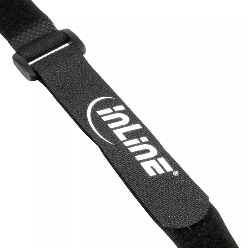 InLine 59945E tarrakiinnitteiset kaapelinauhat 20x100 mm, 10 kpl, nailon, musta
