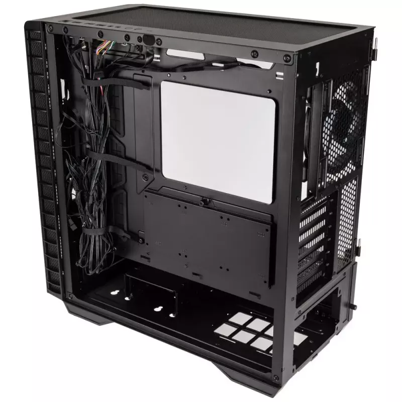 PC-kotelo Kolink Observatory Y AMD SE ARGB Midi Tower musta, läpinäkyvä