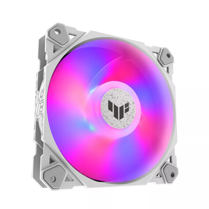 ASUS TUF GAMING TF120 ARGB WHITE EDITION tietokonekotelo ilmajäähdytin 12 cm 1 kpl