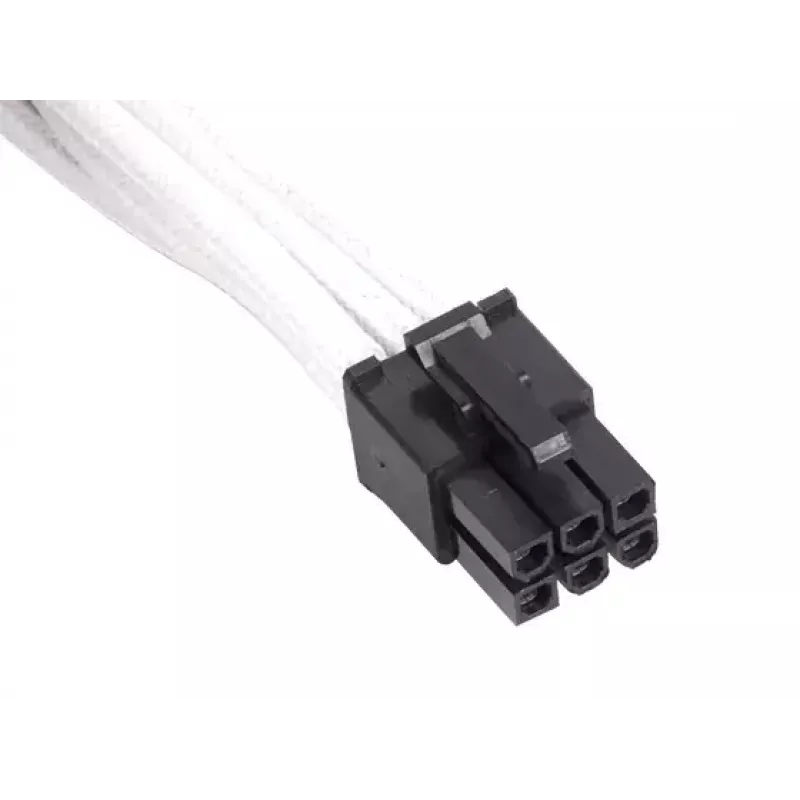 SilverStone SST-PP07-IDE6W 6-pin PCIe – 6-pin PCIe jatkojohto, 0,25 m, valkoinen