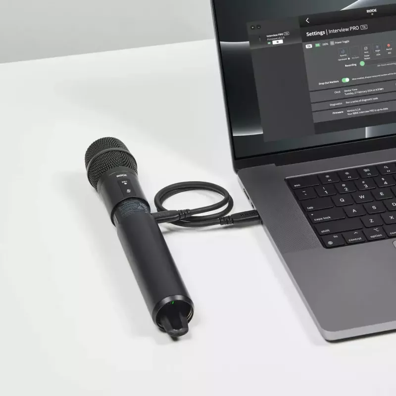 RØDE Interview PRO langaton kondensaattorimikrofoni, USB-C, 20 Hz–20 kHz, musta