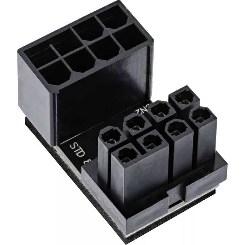 InLine sisäinen virtasovitin 180° ATX 8-pin uros naaras musta 26638E
