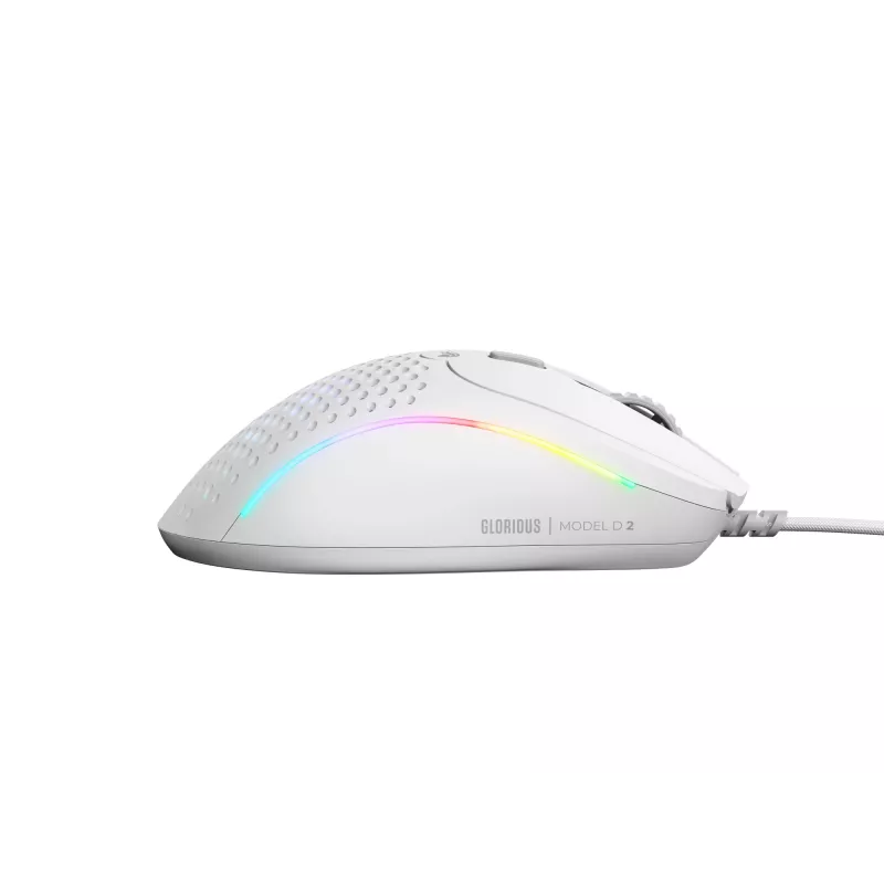 Glorious Gaming Glorious Model D 2 Wired - mattavalkoinen, oikeakätinen, optinen, USB Type-A, 26 000 DPI, valkoinen