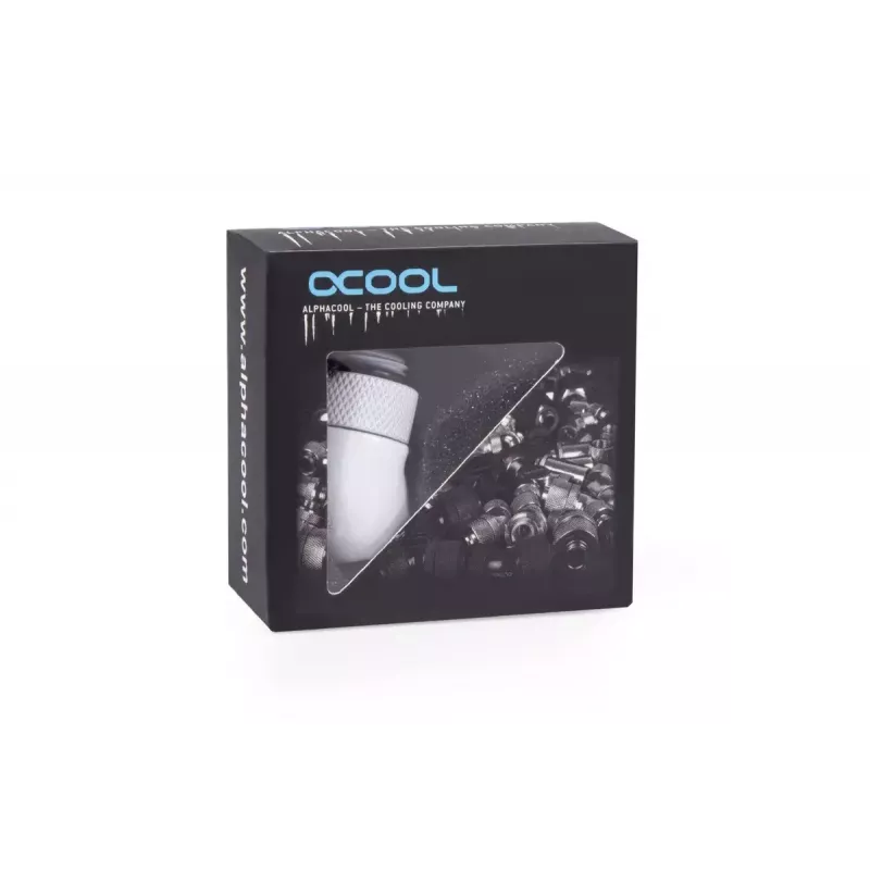 Asennussarja Alphacool Eiszapfen kulmasovitin 45° kääntyvä G1/4