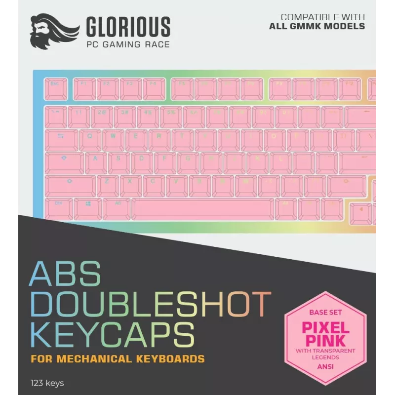 Näppäinhattu Glorious PC Gaming Race Doubleshot Keycaps V2