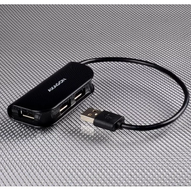 Axagon HUE-X4B USB-keskitin USB 2.0 480 Mbit/s musta