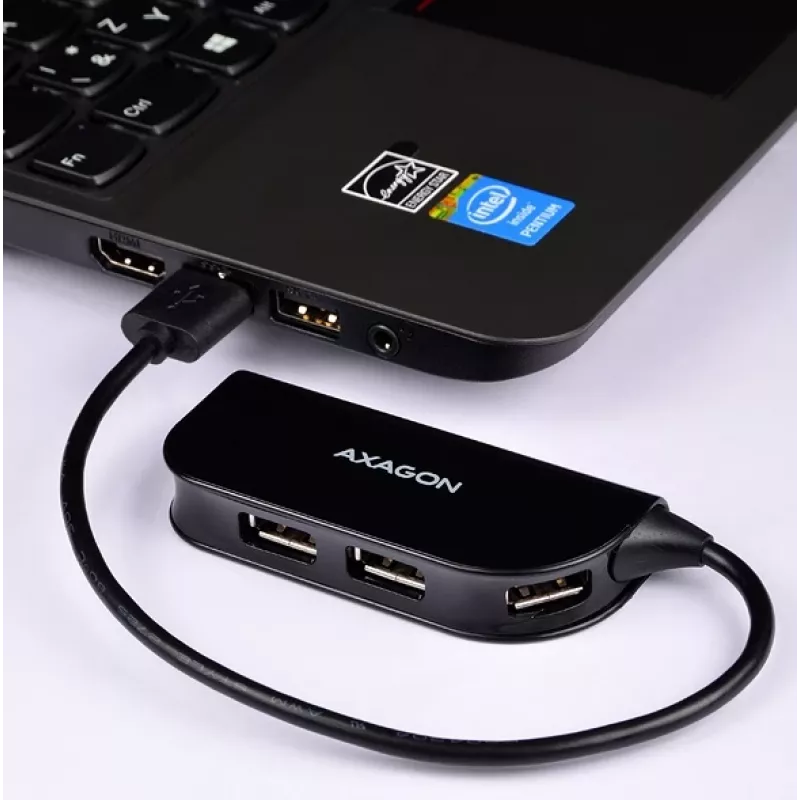 Axagon HUE-X4B USB-keskitin USB 2.0 480 Mbit/s musta