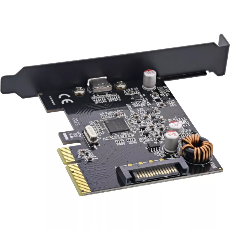 InLine 76660F liitäntäkortti, PCIe x4, USB 3.2 Gen 2x2 (20 Gb/s), 1x USB-C, matalaprofiilinen