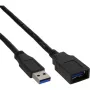 InLine USB 3.2 Gen.1 kaapeli Type-A uros / Type-A naaras, musta, 1 m