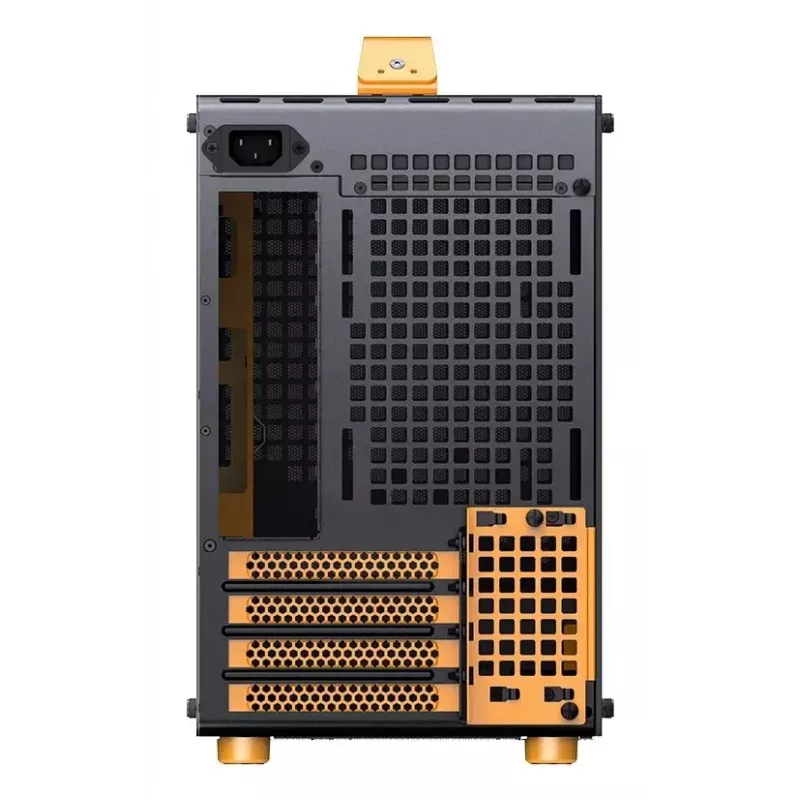 Tietokonekotelo JONSPLUS MATX Handle Case Z20 – musta-oranssi