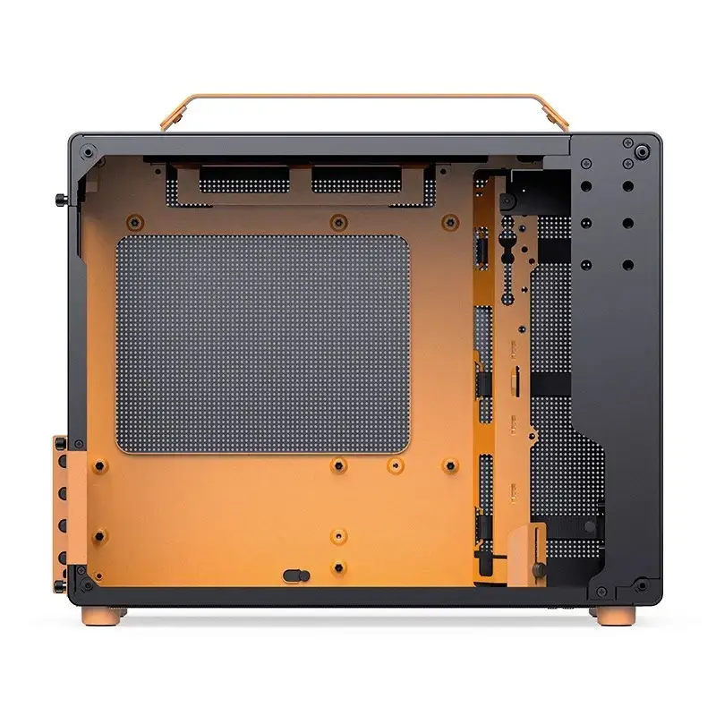 Tietokonekotelo JONSPLUS MATX Handle Case Z20 – musta-oranssi