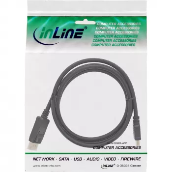 DisplayPort-HDMI-muunninkaapeli InLine 17183 3m musta