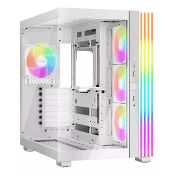 PC-kotelo be quiet! LIGHT BASE 600 LX valkoinen Midi Tower — ATX, sivulasiseinä, ARGB-etuosa, USB-C, tukee 360 mm:n jäähdytintä