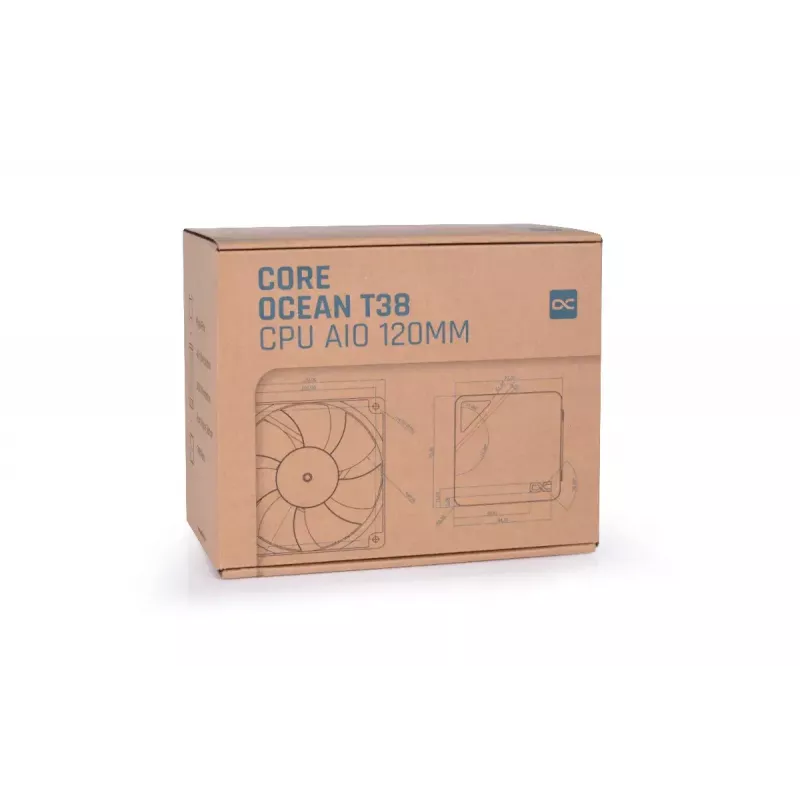 Nestjäähdytyssarja Alphacool T38 12 cm musta 2500 RPM hydraulinen