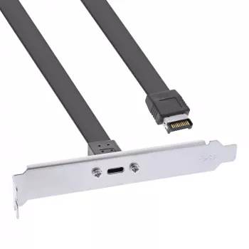 InLine PCI-paikkapeite, USB-C - USB 3.2 etupaneeli Key-A sisäinen, 0,3 m