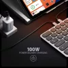 Axagon HMC-KB-US, USB 5Gbps keskitin näppäimistöllä, HDMI 4K/60Hz, 3x USB-A, SD/mSD, ääni, PD 100, US-asettelu