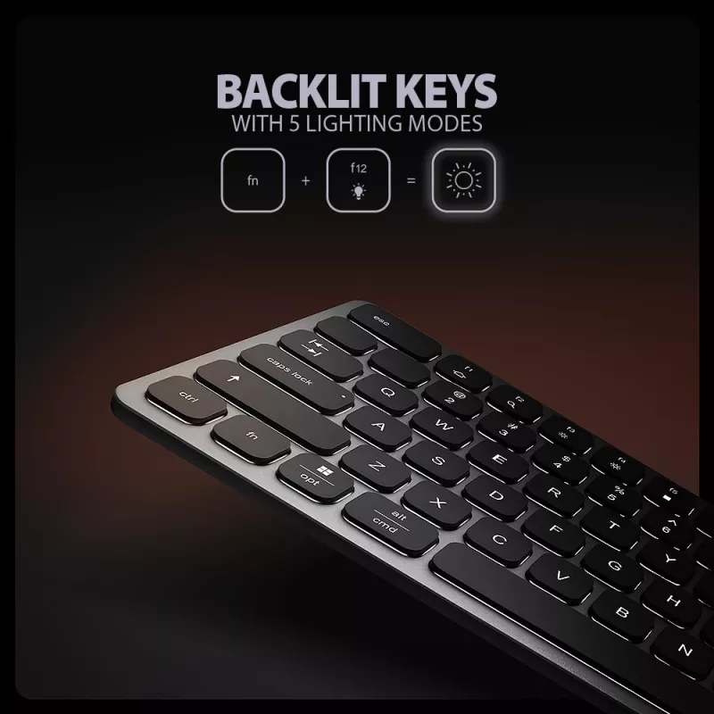 Axagon HMC-KB-US, USB 5Gbps keskitin näppäimistöllä, HDMI 4K/60Hz, 3x USB-A, SD/mSD, ääni, PD 100, US-asettelu