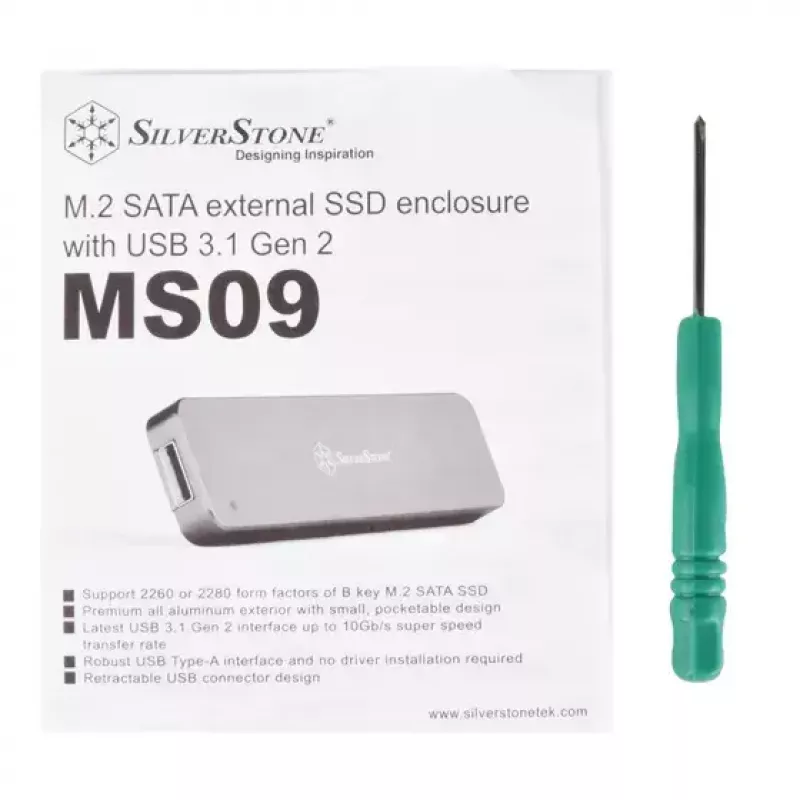 SSD-kotelo Silverstone MS09