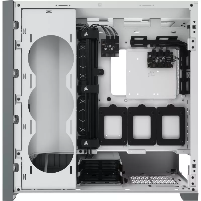 CORSAIR iCUE 5000X RGB - Tempered Glass Mid-Tower ATX PC Smart -kotelo - valkoinen