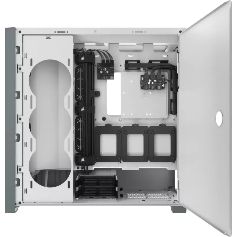 CORSAIR iCUE 5000X RGB - Tempered Glass Mid-Tower ATX PC Smart -kotelo - valkoinen