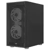 AeroCool Graphite v3 (Graphite-G-BK-v3) ACCM-PB24133.11 Midi Tower -tietokonekotelo, ATX/MicroATX/Mini-ITX, karkaistu lasia oleva sivupaneeli, ilman virtalähdettä, musta