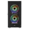 AeroCool Graphite v3 (Graphite-G-BK-v3) ACCM-PB24133.11 Midi Tower -tietokonekotelo, ATX/MicroATX/Mini-ITX, karkaistu lasia oleva sivupaneeli, ilman virtalähdettä, musta
