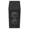 AeroCool Graphite v3 (Graphite-G-BK-v3) ACCM-PB24133.11 Midi Tower -tietokonekotelo, ATX/MicroATX/Mini-ITX, karkaistu lasia oleva sivupaneeli, ilman virtalähdettä, musta
