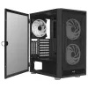 AeroCool Graphite v3 (Graphite-G-BK-v3) ACCM-PB24133.11 Midi Tower -tietokonekotelo, ATX/MicroATX/Mini-ITX, karkaistu lasia oleva sivupaneeli, ilman virtalähdettä, musta