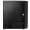 AeroCool Graphite v3 (Graphite-G-BK-v3) ACCM-PB24133.11 Midi Tower -tietokonekotelo, ATX/MicroATX/Mini-ITX, karkaistu lasia oleva sivupaneeli, ilman virtalähdettä, musta