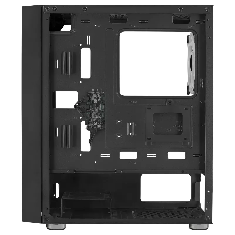 AeroCool Graphite v3 (Graphite-G-BK-v3) ACCM-PB24133.11 Midi Tower -tietokonekotelo, ATX/MicroATX/Mini-ITX, karkaistu lasia oleva sivupaneeli, ilman virtalähdettä, musta