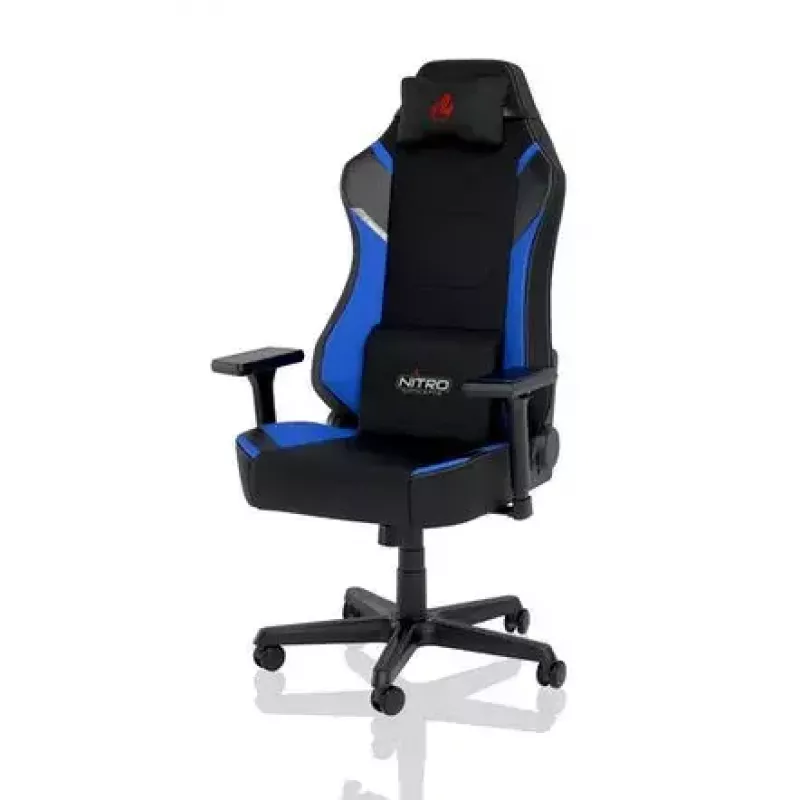 Nitro Concepts X1000 NC-X1000-BB pelituoli tietokoneelle, topattu istuin, musta/sininen (Galactic Blue)